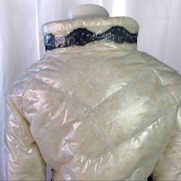 PIUMATE FEATHER DUCK DOWN COAT WINTER COAT BOMBER JACKET CLEAR JACKET WOMEN - Picture 6 of 13